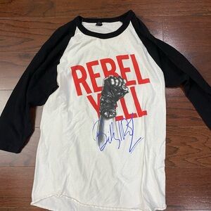Rebel Yell  jersey T-SHIRT  White Wedding Rock Grunge Punk 80’s Small